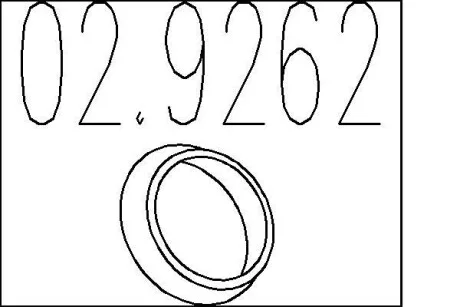 Монтажное кольцо выхлопной системы (D(внутр.) - 74 мм; D(наружн.) - 90 мм; Высота - 11,5 мм) MTS 02.9262