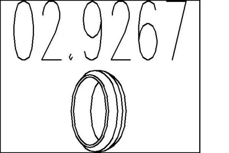 Монтажное кольцо выхлопной системы (D(внутр.) - 66,1 мм; D(наружн.) - 78,8 мм; Высота - 14 мм) MTS 02.9267