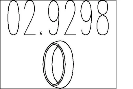 Монтажное кольцо выхлопной системы (D(внутр.) - 45 мм; D(наружн.) - 59 мм; Высота - 13 мм) MTS 02.9298