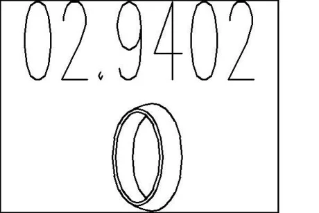 Монтажное кольцо выхлопной системы (D(внутр.) - 45,5 мм; D(наружн.) - 59 мм; Высота - 13 мм) MTS 02.9402