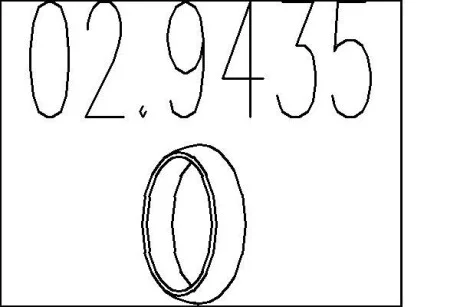 Монтажне кільце вихлопної системи (D (внутр.) - 51,3 мм; D (наружн.) - 66 мм; Висота - 13,5 мм) MTS 02.9435