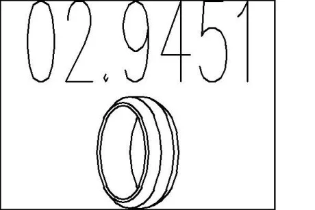 Монтажне кільце вихлопної системи (D (внутр.) - 55,6 мм; D (наружн.) - 69,5 мм; Висота - 12,8 мм) MTS 02.9451