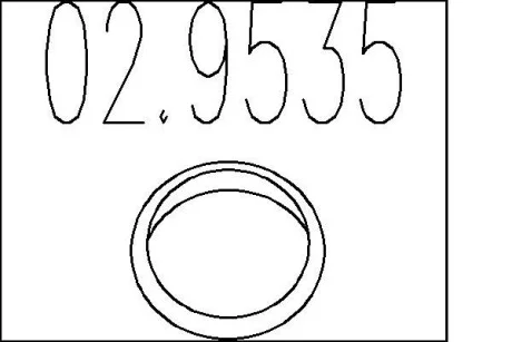 Монтажное кольцо выхлопной системы (D(внутр.) - 57,6 мм; D(наружн.) - 68,5 мм; Высота - 12 мм) MTS 02.9535