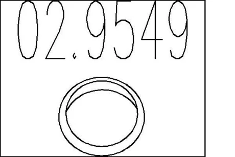 Монтажное кольцо выхлопной системы (D(внутр.) - 56,4 мм; D(наружн.) - 72,2 мм; Высота - 16 мм) MTS 02.9549