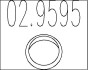 Монтажное кольцо выхлопной системы (D(внутр.) - 47 мм; D(наружн.) - 57 мм; Высота - 10 мм) MTS 02.9595 (фото 1)