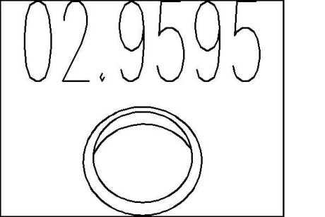 Монтажное кольцо выхлопной системы (D(внутр.) - 47 мм; D(наружн.) - 57 мм; Высота - 10 мм) MTS 02.9595