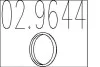 Монтажне кільце вихлопної системи (металеве) (D (внутр) - 53,6мм; D (наружн) - 61мм; Висота-4 мм) MTS 02.9644 (фото 1)