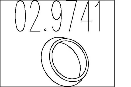 Монтажное кольцо выхлопной системы (D(внутр.) - 42,5 мм; D(наружн.) - 58,5; Высота - 15 мм) MTS 02.9741