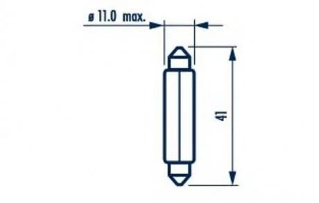Автолампа Narva C10W SV8,5 10 W прозрачная NARVA 17314