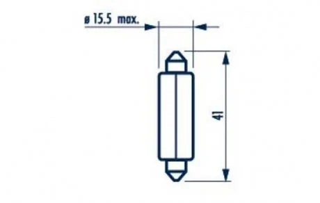 Автолампа C21W SV8,5 21 W прозрачная NARVA 17634