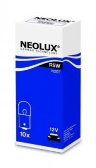 Автолампа R5W BA15s 5 W белая NEOLUX N207