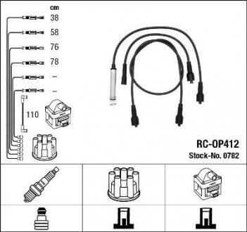 Комплект дротів запалення NGK 0782 (фото 1)