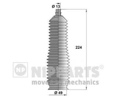 Пильовик кермового механізму NIPPARTS J2840301
