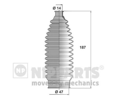 Комплект пылника, рулевое управление NIPPARTS J2843011