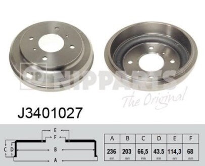 Тормозной барабан NIPPARTS J3401027