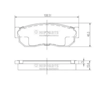 Гальмівні колодки NIPPARTS J3601001