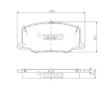 Тормозные колодки P Toyota Camry, Carina, Celica 86-93 NIPPARTS J3602037