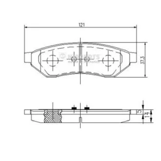 Тормозные колодки, к-кт. NIPPARTS J3610902