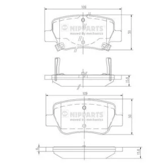 Гальмівні колодки NIPPARTS N3612042