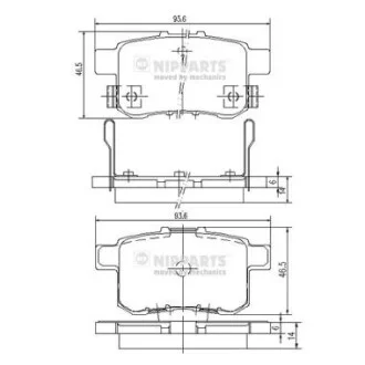 Тормозные колодки, к-кт. NIPPARTS N3614020