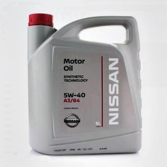 Олія моторна /Infiniti Motor Oil 5W-40 (5 л) NISSAN Ke90090042 (фото 1)