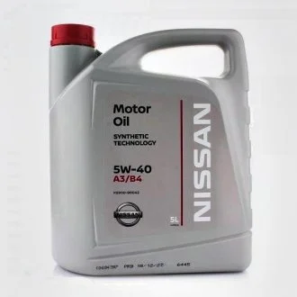 Масло моторное Nissan / Infiniti Motor Oil 5W-40 (5 л) NISSAN Ke90090042