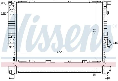 Радіатор охолодження двигуна First Fit NISSENS 60622A