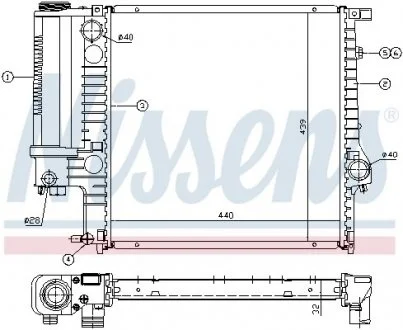 Радіатор NISSENS 60623