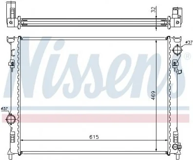 Радіатор CHR 300C(04-)2.7 i V6 24V(+)[OE 5170742AA] NISSENS 61014A