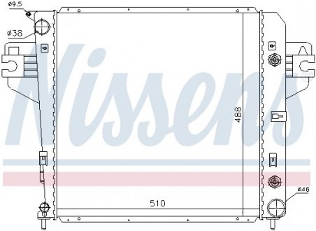 Радіатор JP CHER(01-)3.7 i(+)[OE 52079728AA] NISSENS 61017 (фото 1)