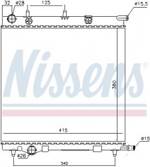 Радиатор CN C2(02-)1.1 i(+)[OE 9638520280] NISSENS 61284