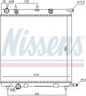 Радиатор CN C2(02-)1.1 i(+)[OE 9638520280] NISSENS 61284
