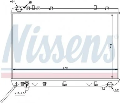 Радиатор DW KORANDO(97-)2.3 i(+)[OE 21310-01005] NISSENS 61668