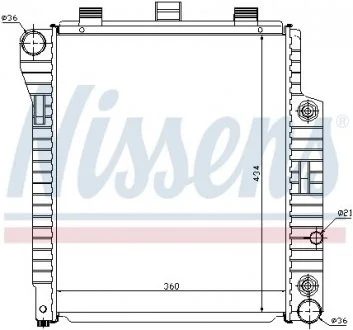 Радиатор охлаждения MERCEDES SLK 200 (R170) (96-) NISSENS 62654