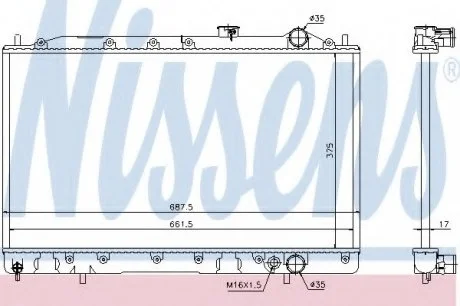 Радиатор MT COLT(88-)1.5 i(+)[OE MB538543] NISSENS 62836