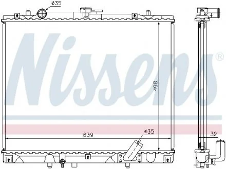 Радиатор MT L 200(96-)2.5 TD(+)[OE MR 258668] NISSENS 62895A