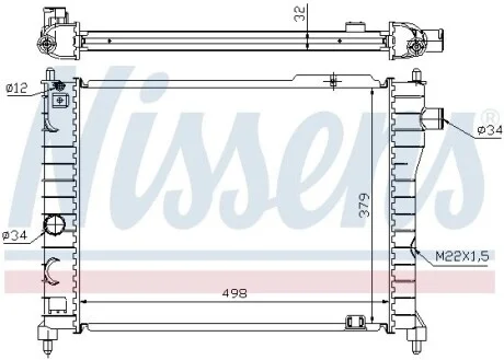 Радиатор OP ASCONA C(81-)2.0 i(+)[OE 1300 015] NISSENS 63062A