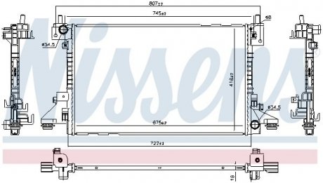 Радиатор CT/GMC VOLT(11-)VOLT EV 150(+)[OE 20842016] NISSENS 630766 (фото 1)