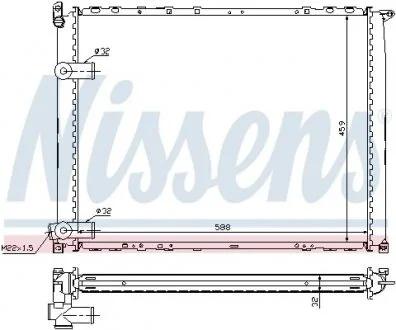 Радіатор RN SAFRANE I(92-)2.0 i 12V(+)[OE 77 01 035 721] NISSENS 63943A
