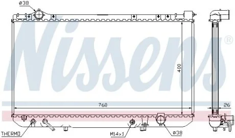 Радіатор LS LS 400[OE 16400-50020] NISSENS 64756