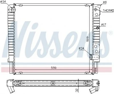 Радиатор VOLVO 740(82-)2.4 TD(+)[OE 12 57 765] NISSENS 65508A