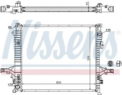 Радиатор VOLVO XC 90(02-)2.5 T(+)[OE 36000464] NISSENS 65613A