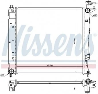 Радіатор HYUNDAI ix35 (LM) (09-) 1.7 CRDI NISSENS 675019