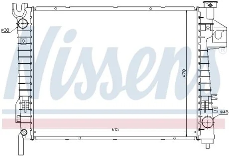 Радіатор охолодження двигуна NISSENS 69018