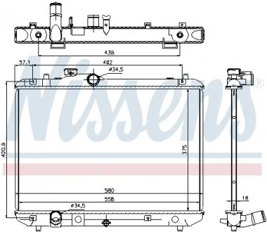 Радіатор SZ SWIFT(05-)1.2 i 16V(+)[OE 17700-62j00] NISSENS 69400 (фото 1)