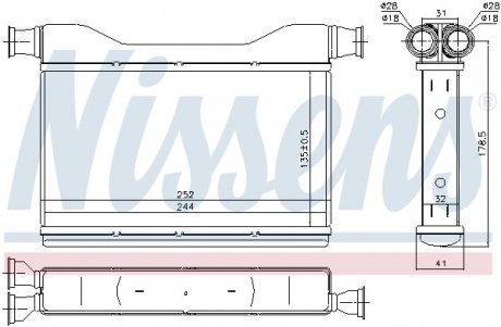 Пічка BMW 5 F10-F11-F18 (10-) 525 d NISSENS 70528 (фото 1)