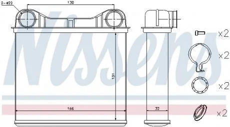 Печка MB GL W 164(06-)GL 320 CDI(+)[OE 1648300261] NISSENS 72049