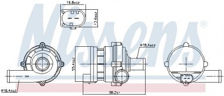 Насос системи охолодження додатковий NISSENS 832169