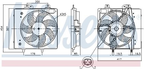 Вентилятор системи охолодження NISSENS 850087