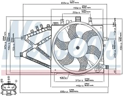 Вентилятор охолодження двигуна NISSENS 85190